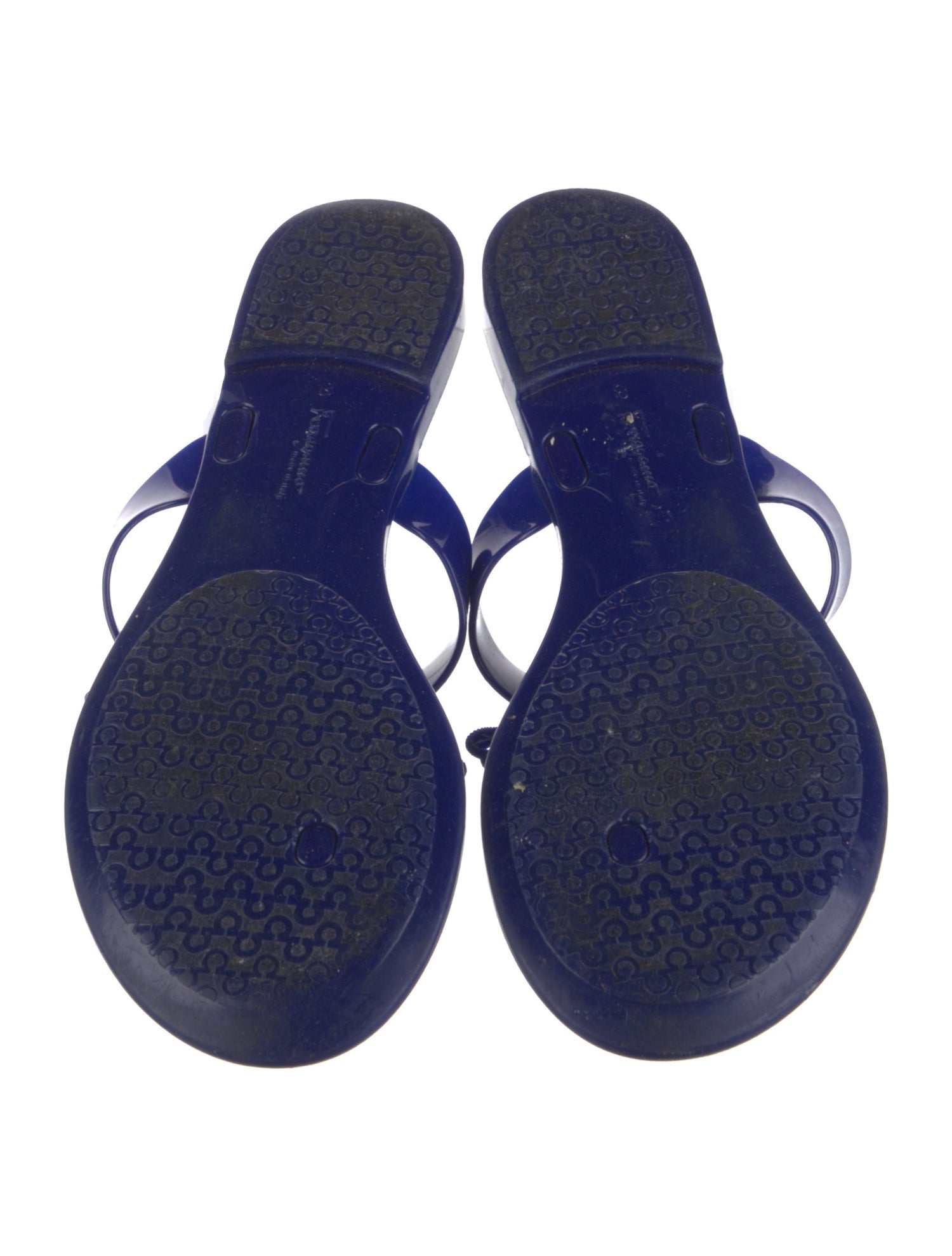 Salvatore Ferragamo Rubber Bow Accents Slides